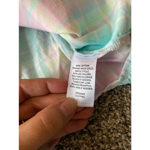 Abound Pastel Plaid Crop Top - M - Picture 3 of 3